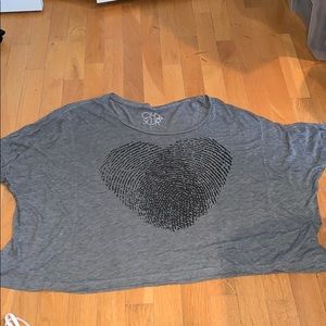 Chaser cropped wide T-shirt size S